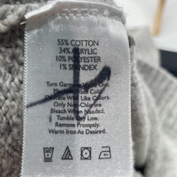 Eddie Bauer lounge sweater tunic length warm cozy cottage neutral sz lg - Picture 6 of 12